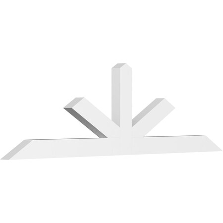 Ekena Millwork Saratoga Architectural Grade PVC Gable Bracket, 108"W x 31 1/2"H x 4"D x 6"F, 7/12 Pitch GBP108X32X0406SAR00